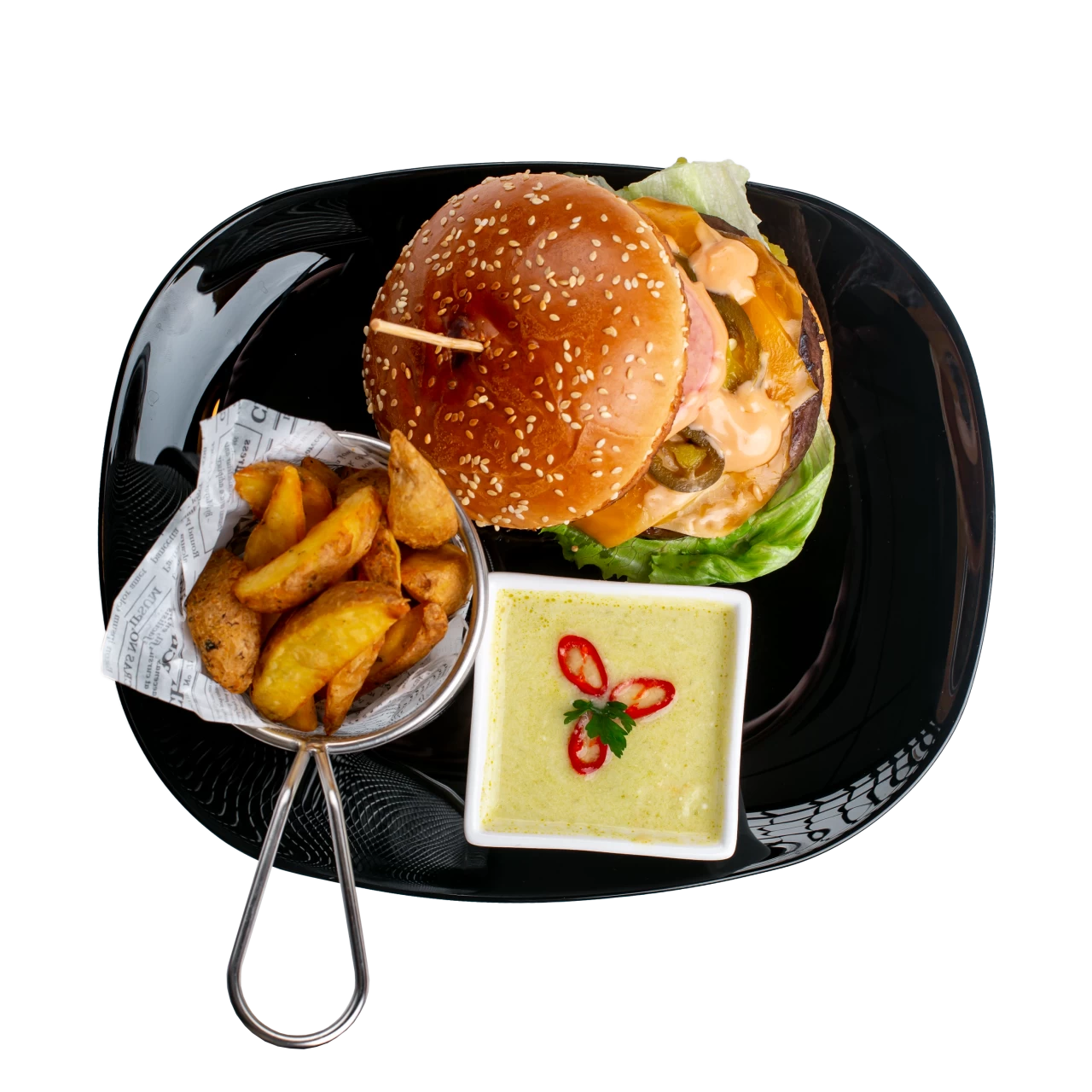 Meniu jalapeno hamburger