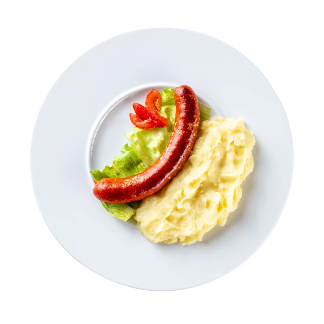 Meniu cârnați Csabai cu pireu de cartofi